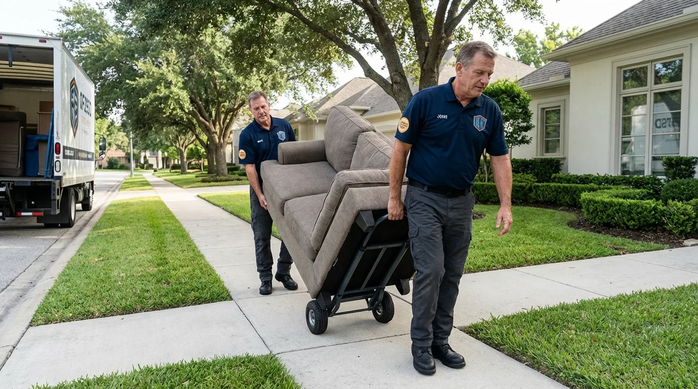 Local residential moving crew loading furniture in Woodbury, TN